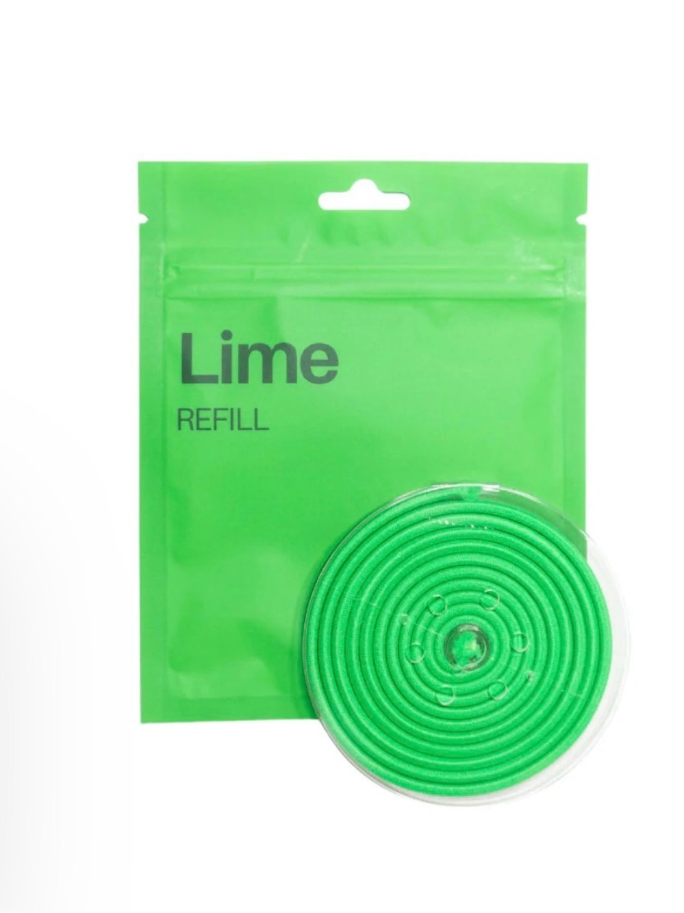 Lime Refill Hair Ties (2 Packs) - Bright Green